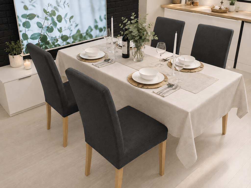 Pokrowiec na krzesło uniwersalny GŁADKI Grafitowy